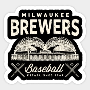 Milwaukee Brewers 1 by Buck Tee Originals Sticker